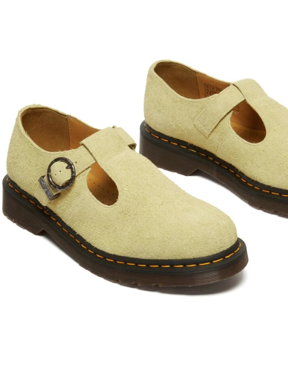 Dr. Martens T-Bar Mary Jane Suede Leather Shoes, Men’s Size 9 / Women’s Size 10 - Picture 4 of 16